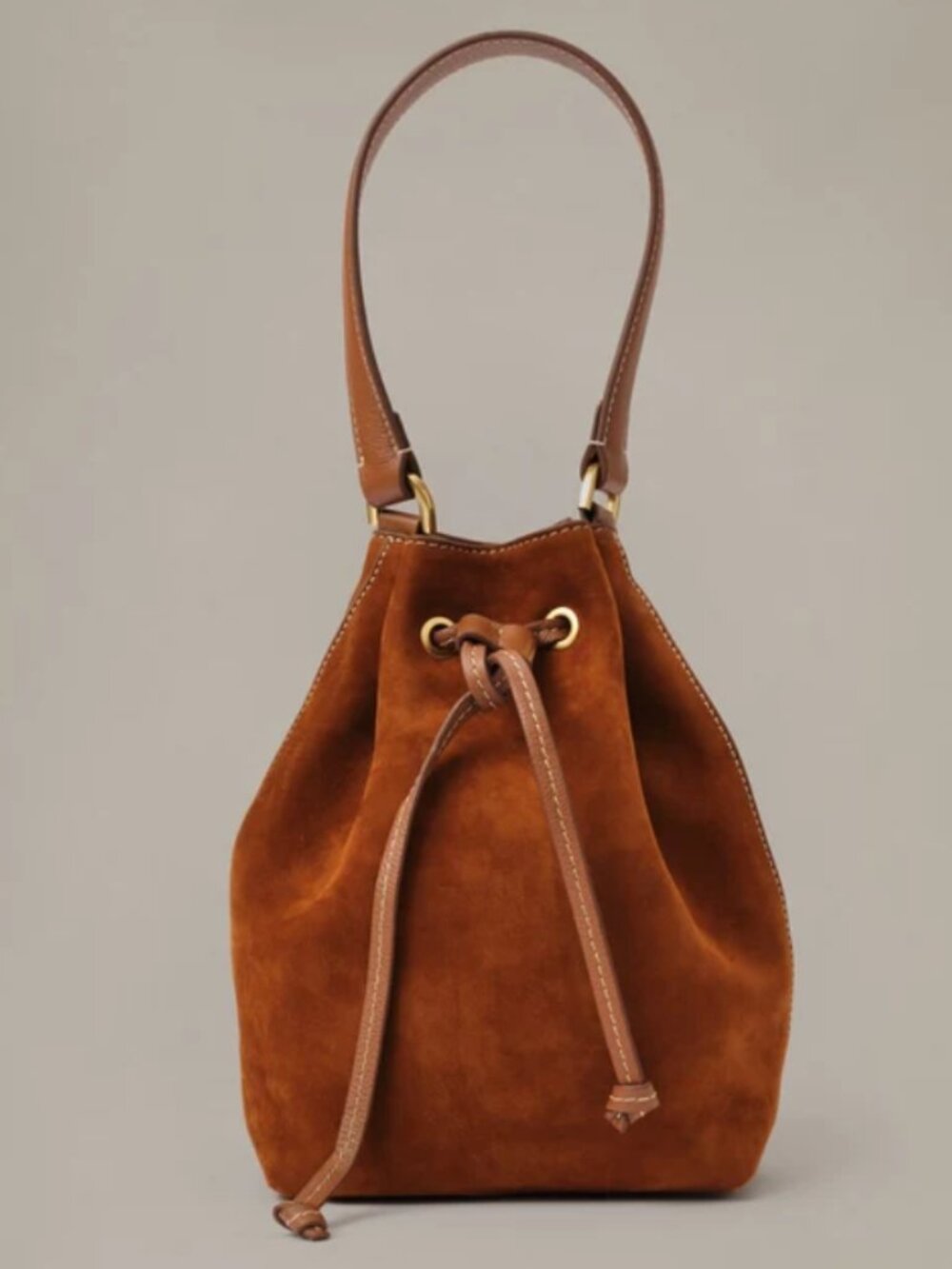 The Newbury Suede Bucket Bag